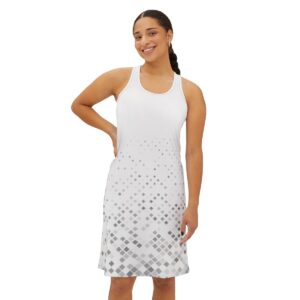 Square Pattern White - Women's Racerback Dress (AOP)