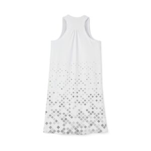 Square Pattern White - Women's Racerback Dress (AOP) - Image 3
