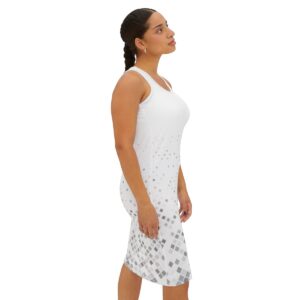 Square Pattern White - Women's Racerback Dress (AOP) - Image 6