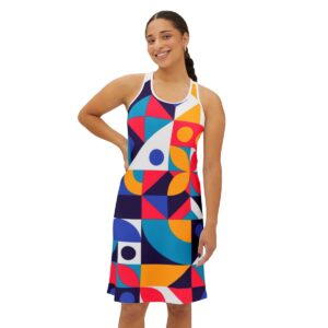 Flat Mosaic Background - Women's Racerback Dress (AOP)