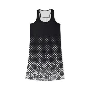 Square Pattern Black - Women's Racerback Dress (AOP) - Image 2
