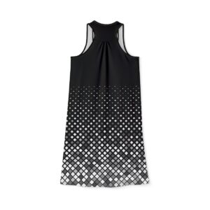 Square Pattern Black - Women's Racerback Dress (AOP) - Image 3