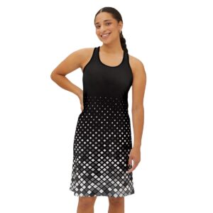 Square Pattern Black - Women's Racerback Dress (AOP)