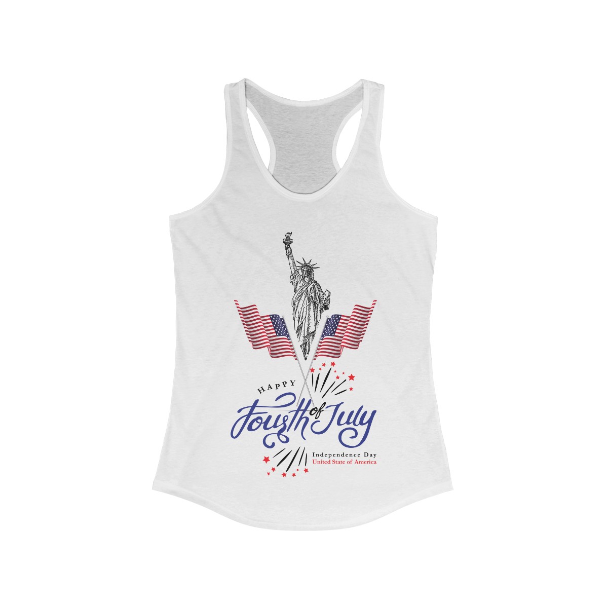 4th of July - Women Racerback Tank - Giftz for your loved ones