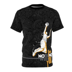 I'm Nothing Without You (Basketball) - Unisex, Black Color Cut & Sew Tee (AOP) - Image 2