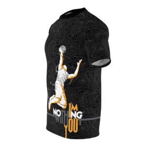 I'm Nothing Without You (Basketball) - Unisex, Black Color Cut & Sew Tee (AOP) - Image 4