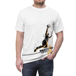 I'm Nothing Without You (Basketball) - Unisex, White Color Cut & Sew Tee (AOP)