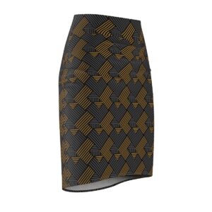 Black Stitching Pattern - Women's Pencil Skirt (AOP) - Image 4