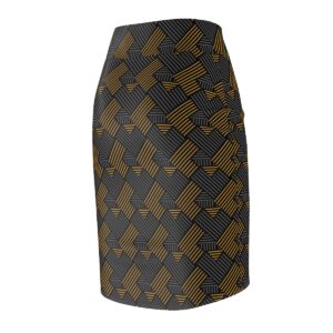 Black Stitching Pattern - Women's Pencil Skirt (AOP) - Image 5