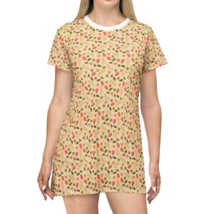 Flower Pattern Boski - T-Shirt Dress (AOP) - Image 1