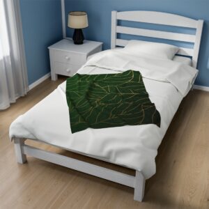 Dark Leaves - Velveteen Plush Blanket - Image 11