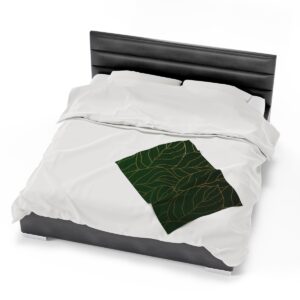 Dark Leaves - Velveteen Plush Blanket - Image 14