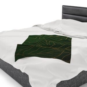 Dark Leaves - Velveteen Plush Blanket - Image 15