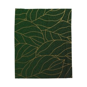Dark Leaves - Velveteen Plush Blanket - Image 17