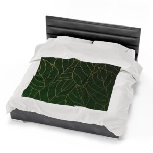 Dark Leaves - Velveteen Plush Blanket - Image 22