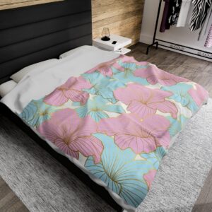 Spring Essential Flowers - Velveteen Plush Blanket