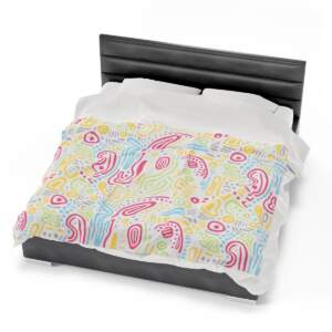 Spring Essentials Pattern - Velveteen Plush Blanket - Image 6