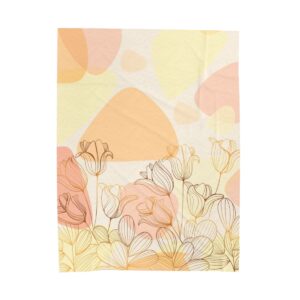 Spring Flowers - Velveteen Plush Blanket - Image 2