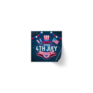 Celebrate in Style with Our 4th of July Square Sticker Rolls! - Image 8