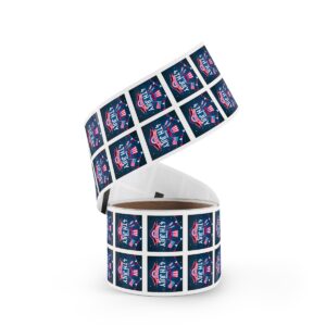 Celebrate in Style with Our 4th of July Square Sticker Rolls! - Image 10