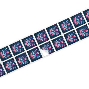 Celebrate in Style with Our 4th of July Square Sticker Rolls! - Image 13