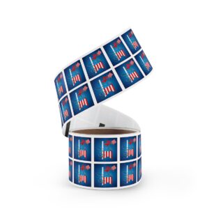 Celebrate Independence Day with Custom 4th of July Square Sticker Label Rolls - Image 10