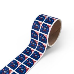 Celebrate the Independence Day of America with 4th of July Square Sticker Rolls! - Image 9