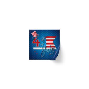 Celebrate Independence Day with Custom 4th of July Square Sticker Label Rolls - Image 8