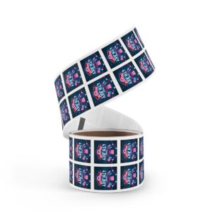 Celebrate in Style with Our 4th of July Square Sticker Rolls! - Image 17
