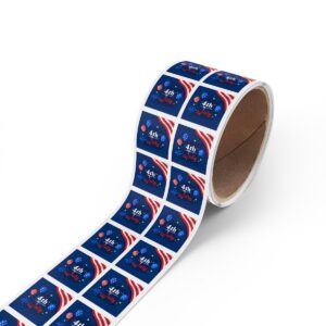 Celebrate the Independence Day of America with 4th of July Square Sticker Rolls! - Image 16