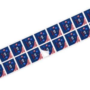 Celebrate the Independence Day of America with 4th of July Square Sticker Rolls! - Image 20