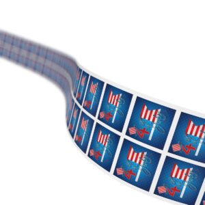 Celebrate Independence Day with Custom 4th of July Square Sticker Label Rolls - Image 19