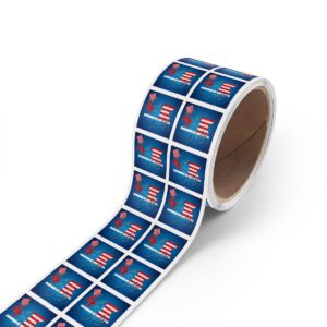 Celebrate Independence Day with Custom 4th of July Square Sticker Label Rolls - Image 23
