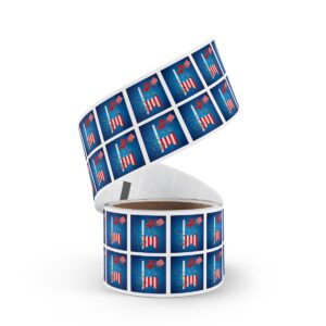 Celebrate Independence Day with Custom 4th of July Square Sticker Label Rolls - Image 24