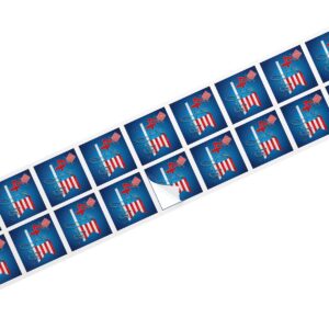 Celebrate Independence Day with Custom 4th of July Square Sticker Label Rolls - Image 27