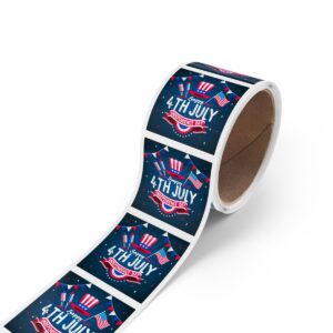 Celebrate in Style with Our 4th of July Square Sticker Rolls! - Image 3