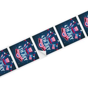 Celebrate in Style with Our 4th of July Square Sticker Rolls! - Image 6