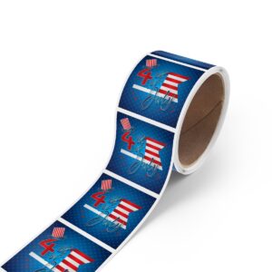 Celebrate Independence Day with Custom 4th of July Square Sticker Label Rolls - Image 3