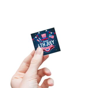 Celebrate in Style with Our 4th of July Square Sticker Rolls! - Image 7