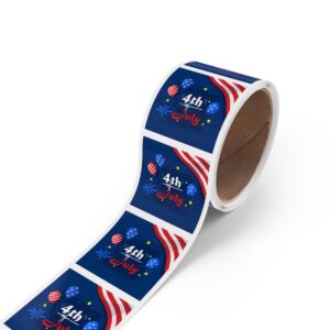 Celebrate the Independence Day of America with 4th of July Square Sticker Rolls! - Image 3