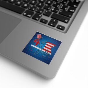 Celebrate Independence Day with Custom 4th of July Square Sticker Label Rolls - Image 4