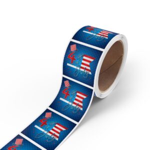 Celebrate Independence Day with Custom 4th of July Square Sticker Label Rolls - Image 30