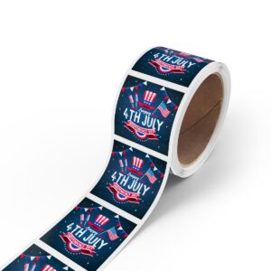 Celebrate in Style with Our 4th of July Square Sticker Rolls! - Image 30