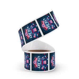 Celebrate in Style with Our 4th of July Square Sticker Rolls! - Image 31