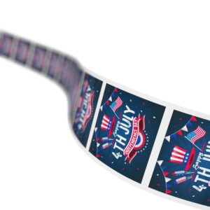 Celebrate in Style with Our 4th of July Square Sticker Rolls! - Image 33