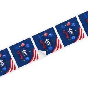 Celebrate the Independence Day of America with 4th of July Square Sticker Rolls! - Image 34