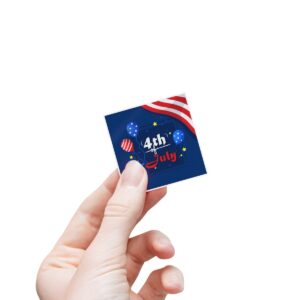 Celebrate the Independence Day of America with 4th of July Square Sticker Rolls! - Image 35