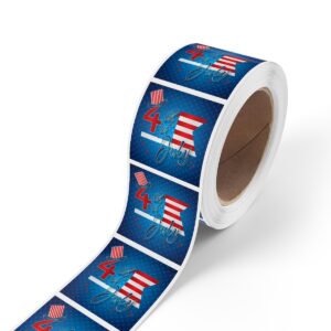 Celebrate Independence Day with Custom 4th of July Square Sticker Label Rolls - Image 37