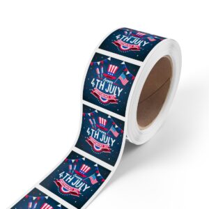 Celebrate in Style with Our 4th of July Square Sticker Rolls! - Image 37