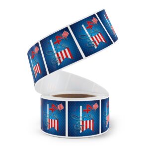 Celebrate Independence Day with Custom 4th of July Square Sticker Label Rolls - Image 38